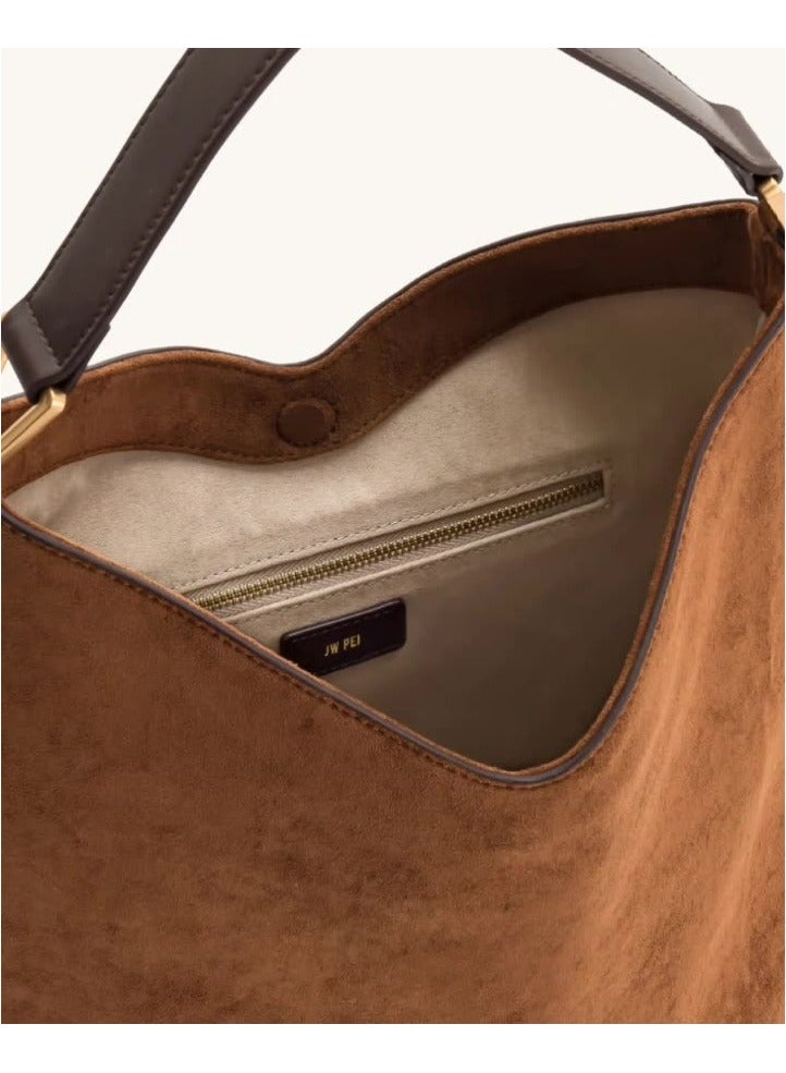 JW PEI JW PEI Tote Bag - Hobo Bag with Spacious Capacity, Effortlessly Chic Shoulder/Chest Bag —Brown  - Image 3