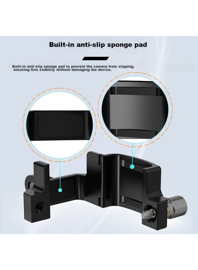 Kyotsu Jingsheng, Dji Pocket 3 Expansion Adapter, Aluminum Alloy Frame Expansion Bracket With Cold Shoe Mount, Expansion Accessory (Compatible With Chest Strap, Neck Strap, And All Other Accessories) - Image 4