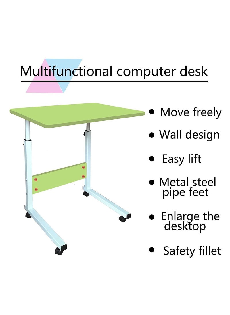 Generic - Mobile Overbed Computer Table Days Overbed Table Height-Adjustable，Portable And Sturdy Laptop Desk With Wheels, Living Room, Classroom Table with Wheels Over bed - Image 1