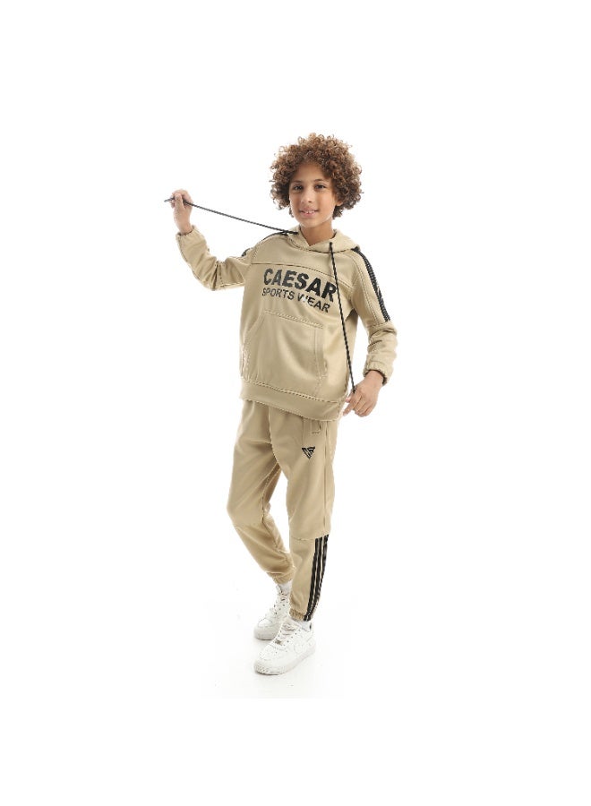 سيزار ترنج أولادي شتوي ضهر قطيفة من الداخل وتصميم 4 شرائط ومطبوع علي الصدر - Image 3