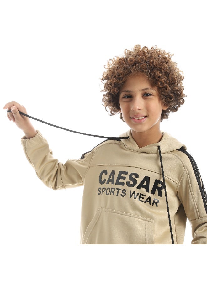 سيزار ترنج أولادي شتوي ضهر قطيفة من الداخل وتصميم 4 شرائط ومطبوع علي الصدر - Image 2