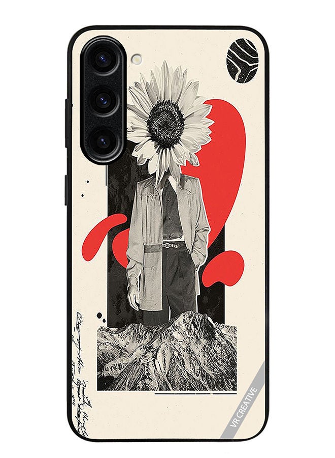 VR CREATIVE Protective Case Cover For Samsung Galaxy S23 Flower Face Of A Man Design Multicolour - Image 1