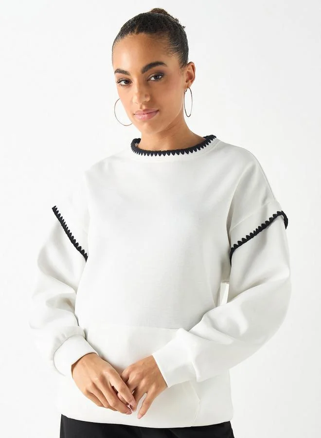 2Xtremz 2Xtremz Textured Sweatshirt with Long Sleeves