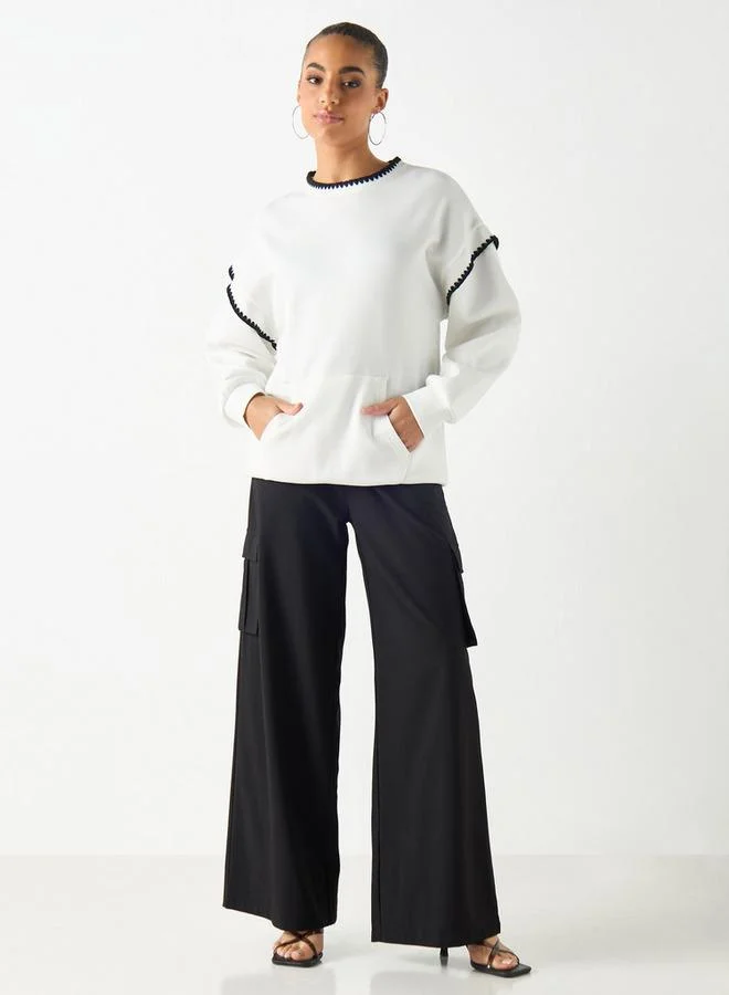 2Xtremz 2Xtremz Textured Sweatshirt with Long Sleeves