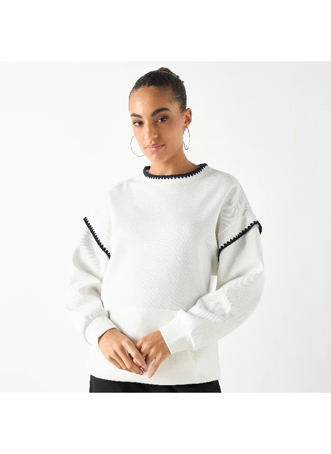 2Xtremz 2Xtremz Textured Sweatshirt with Long Sleeves
