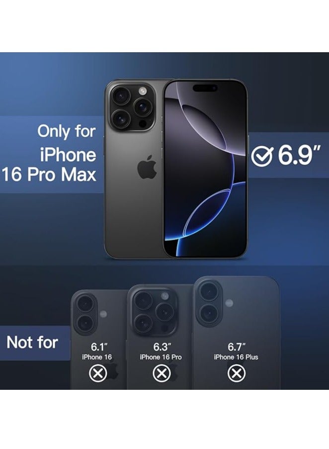 Magnetic Case for iPhone 16 Pro Max 6.9-Inch Compatible with MagSafe, Translucent Matte Back Slim Shockproof Phone Cover (Black) - Image 2