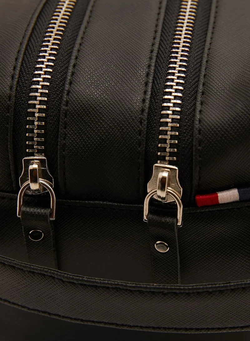 Seventy Five Safiano Texture Dual Compartment Washbag