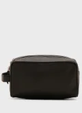 Robert Wood Safiano Texture Dual Compartment Washbag