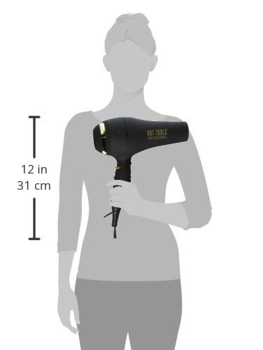 Hot Tools Pro Artist Black Gold 2100 Turbo Ceramic + Ionic Hair Dryer | Fast Dry, Lightweight - Image 3