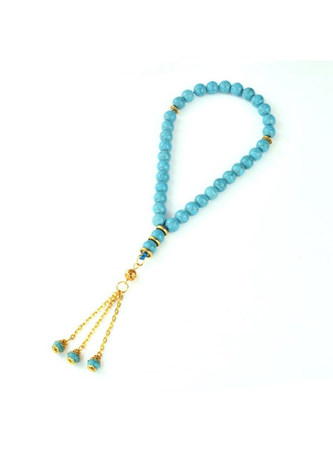 NIBEMINENT 33 Muslim Prayer Beads Turquoise/10mm 