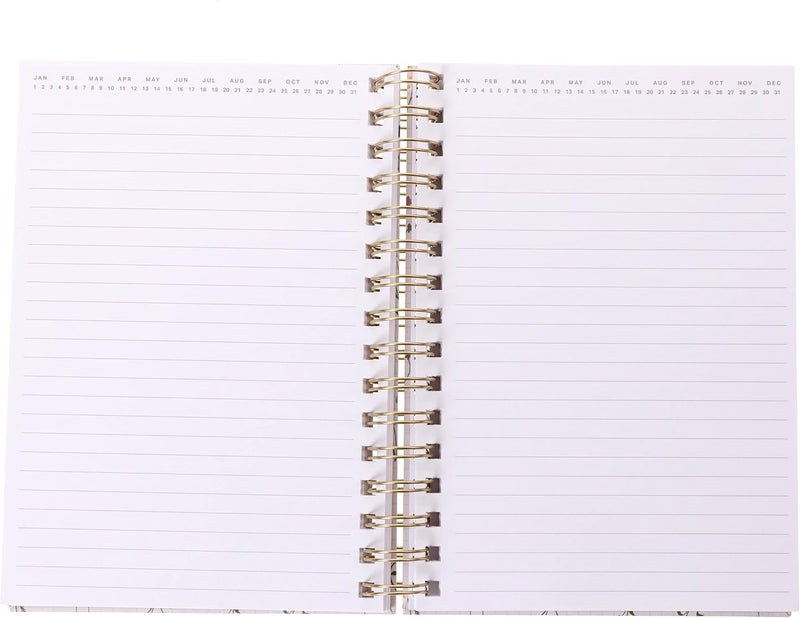 Graphique Hardbound Spiral Journal | Dainty Floral Design | Premium Paper | Notebook | Diary | Lists | Record Month and Date | Great Gift | 160 Ruled Pages | 6.25” x 8.25” - Image 2