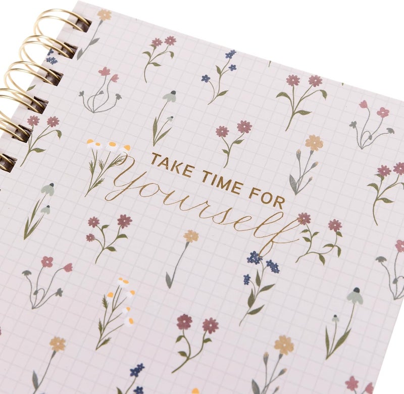 Graphique Hardbound Spiral Journal | Dainty Floral Design | Premium Paper | Notebook | Diary | Lists | Record Month and Date | Great Gift | 160 Ruled Pages | 6.25” x 8.25” - Image 3