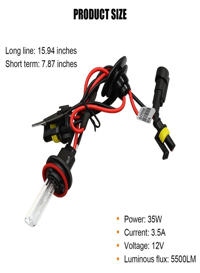 FALVFUN 2PCS 9005 HID Car Xenon Bulbs, 35W 12V 6000K Waterproof Vehicle Headlight, Automotive Front High Low Beam Lamp Replacement Accessories, Universal for SUV Sedan Truck - Image 2