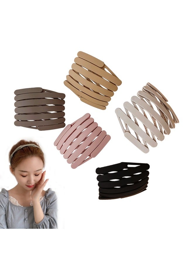 5-Piece Stretchable Hair Band Set, Headband Can Be Retracted and Folded Good Flexibility, Easy to Carry - Image 1