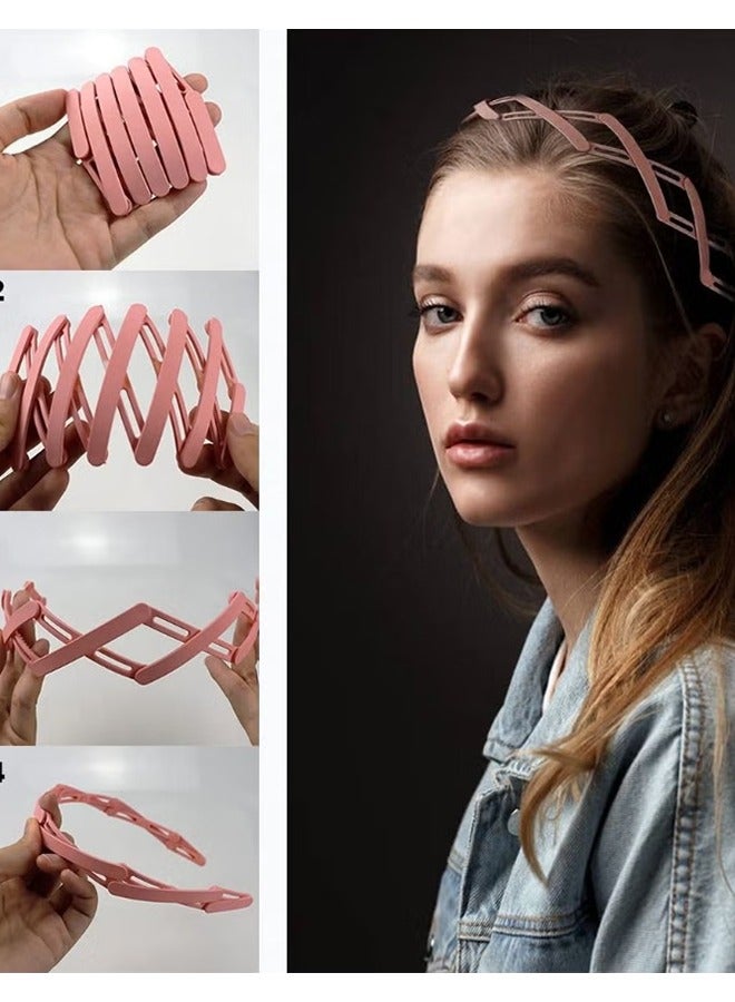5-Piece Stretchable Hair Band Set, Headband Can Be Retracted and Folded Good Flexibility, Easy to Carry - Image 2
