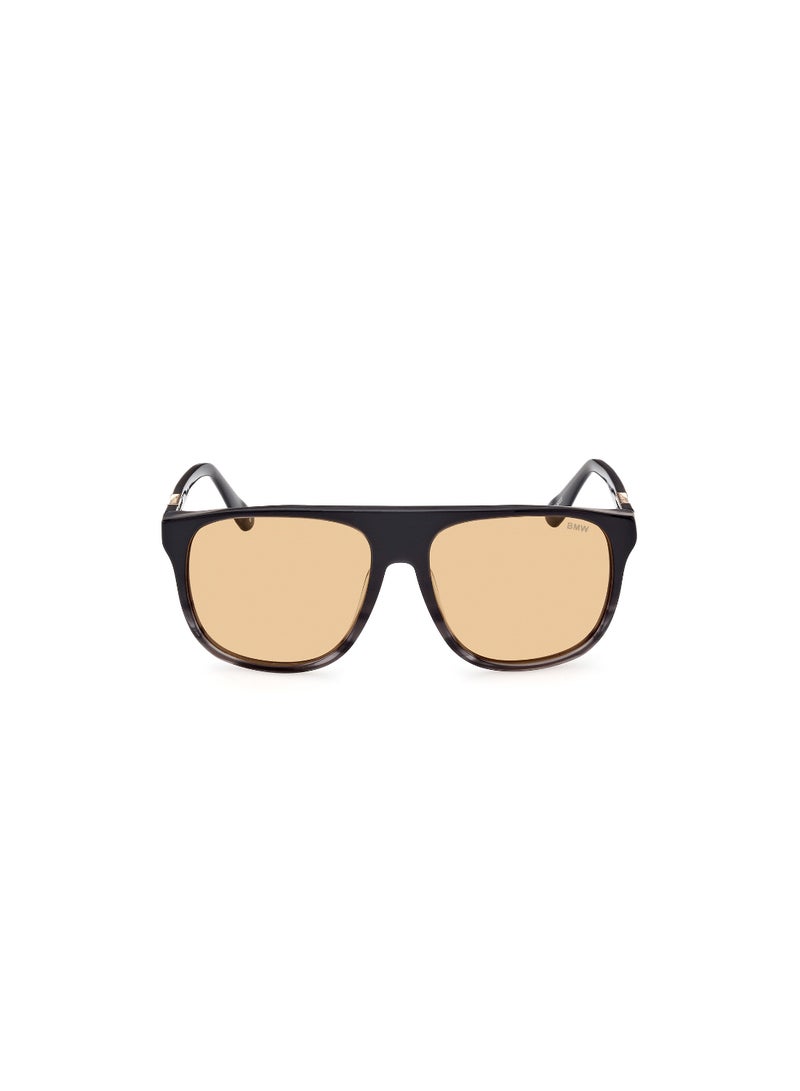 BMW Men's UV Protection Pilot Shape Acetate Sunglasses BW0041-H02J58 - Lens Size: 58 Mm - Matte Black - Image 2