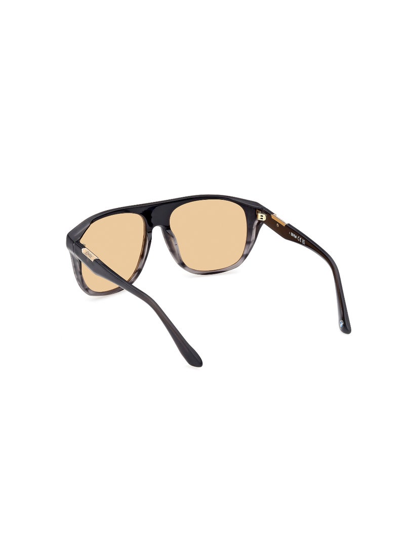 BMW Men's UV Protection Pilot Shape Acetate Sunglasses BW0041-H02J58 - Lens Size: 58 Mm - Matte Black - Image 5