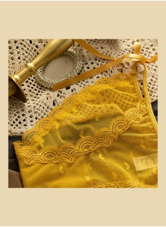 NIBEMINENT Bowknot Lace-Up Panty Yellow  - Image 5