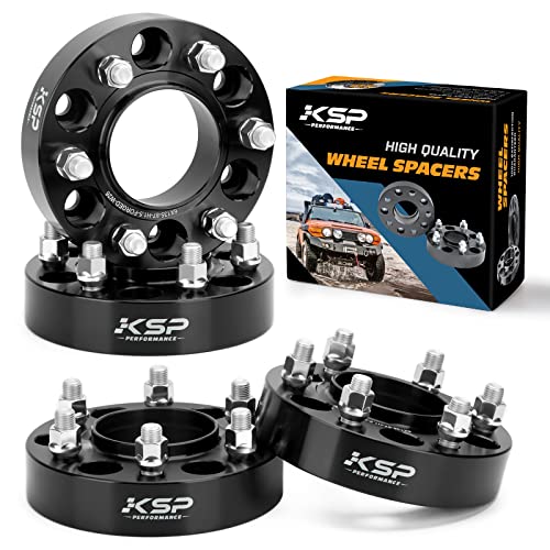KSP PERFORMANCE KSP 6x135 to 6x135 Wheel Spacers for F150, 1.5in 38mm Hubcentric 6 Lug Wheel Adapters for 2015-2025 F150 Expedition,Navigator with M14x1.5 Studs and 87.1mm Hub Bore, 4pcs Black - Image 1
