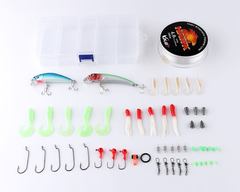mouhike Fishing Rod Reel Combo Full Kit Telescopic Fishing Pole Set Spinning Reel Line Lures Hooks and Fishing Carrier Bag Saltwater Freshwater Fishing Gear for Kids Adults Professional (1.8M/5.9FT) - Image 5