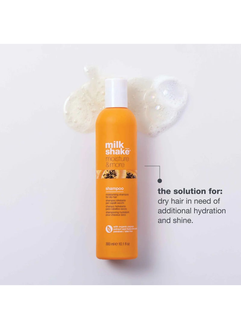 Milk Shake شامبو مرطب ومغذي بلس مع مستخلص البابايا وحمض الهيالورونيك - ينظف بلطف، يضيف لمعانًا ويحسن قابلية التحكم للشعر الجاف (300 مل) - Image 2