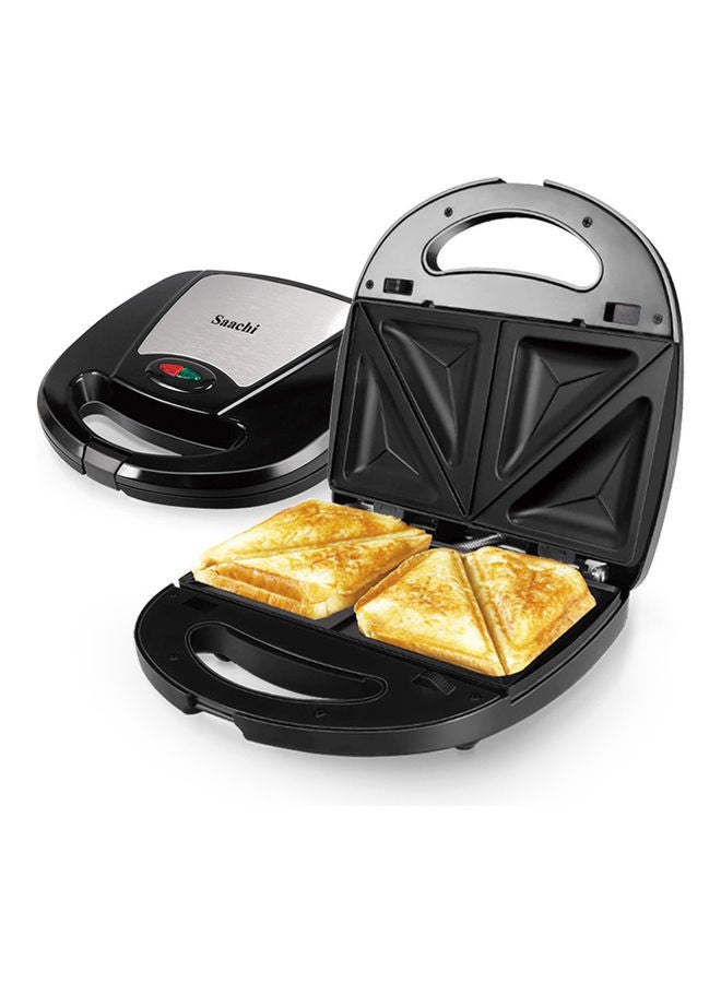 Saachi Multi Snacks Maker With 7 Non-Stick Changeable Plates 750 W NL-7M-1572-WH Black, Silver - Image 1