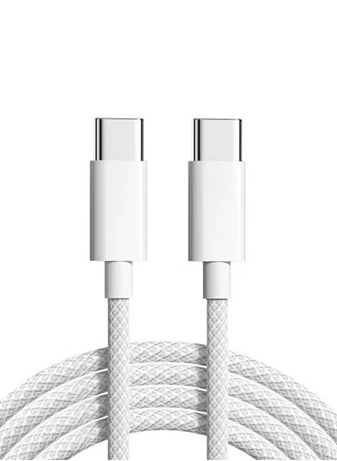 NIPUDUN Pack Of 8 USB-C To USB Type-C Cable 60W PD Charging Cable 2M White  - Image 2