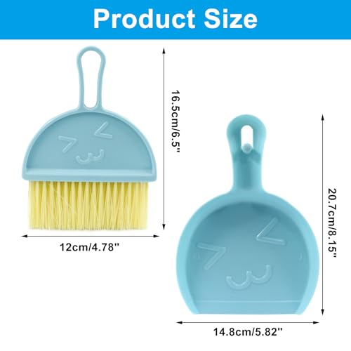 Hitefu Small Broom and Dustpan Set, Mini Dust Pans and Brush Set, Broom with Dustpan Combo Set for Home Cleaning, Sofa, Kitchen, Table, Countertops, Storage Shelves & Pets Area(3 Colors) - Image 5