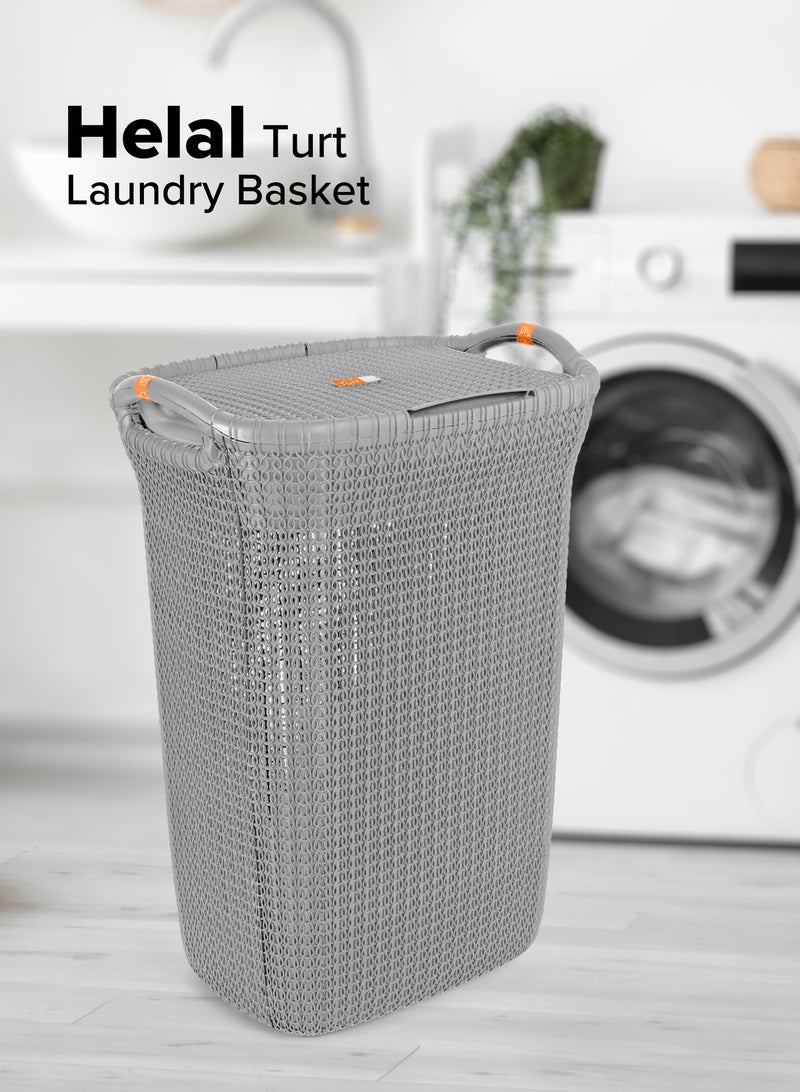 Helal Gray Turt Laundry Basket  - Image 1