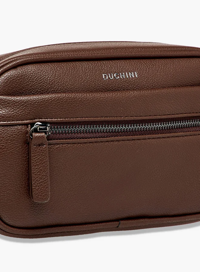 DUCHINI Solid Pouch with Zip Closure and Wrist Loop
