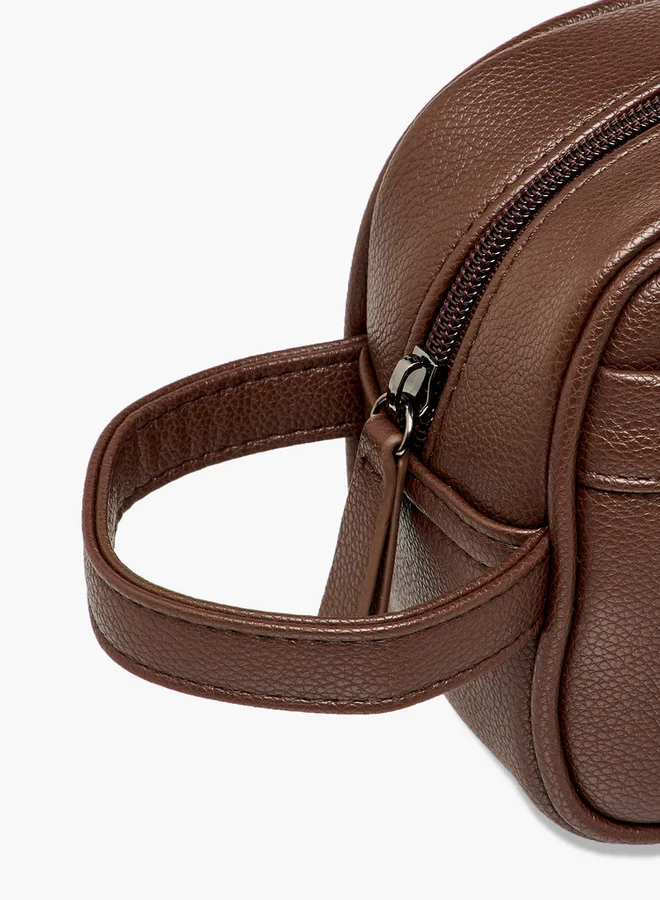 DUCHINI Solid Pouch with Zip Closure and Wrist Loop