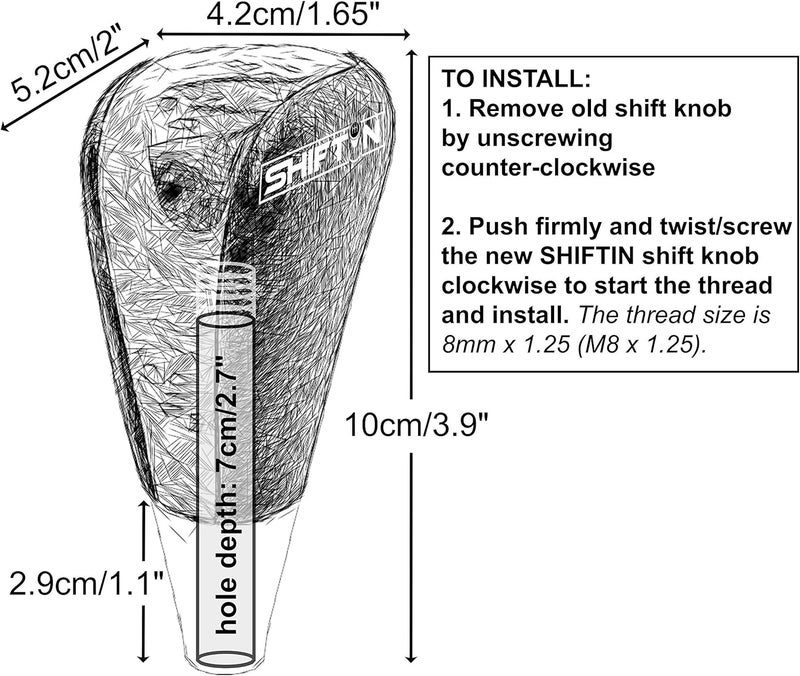 SHIFTIN مقبض نقل الحركة من الجلد والخشب لتويوتا أفالون يارس 4رانر لاند كروزر سيينا كامري سولارا تاكوما ولكزس ES300 ES330 GS300 GS400 GS430 SC300 SC400 (جلد أسود/أسود لامع) - Image 4