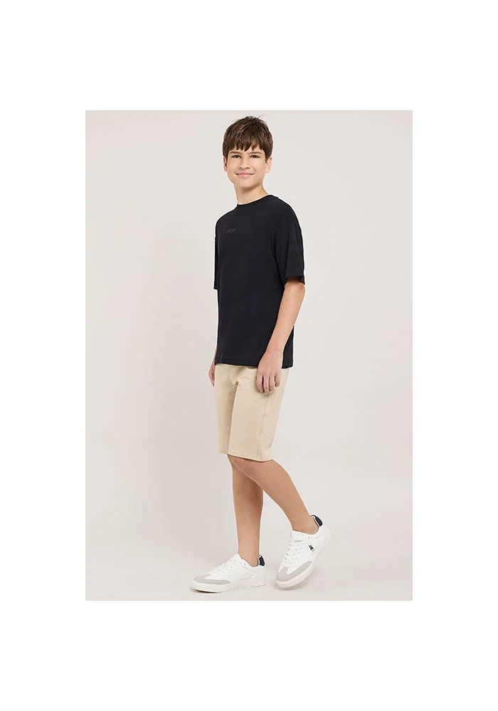 أر أند بي Solid Shorts with Drawstring Waist