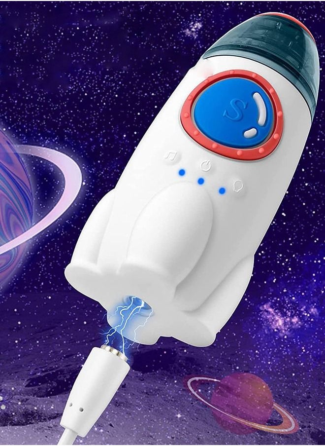Arabest Nasal Aspirator for Baby, Electric Nose Aspirator for Toddler, Automatic Nose Cleaner with 3 Silicone Tips, Adjustable Suction Level, Music and Light Soothing Function(small rocket)  - Image 2