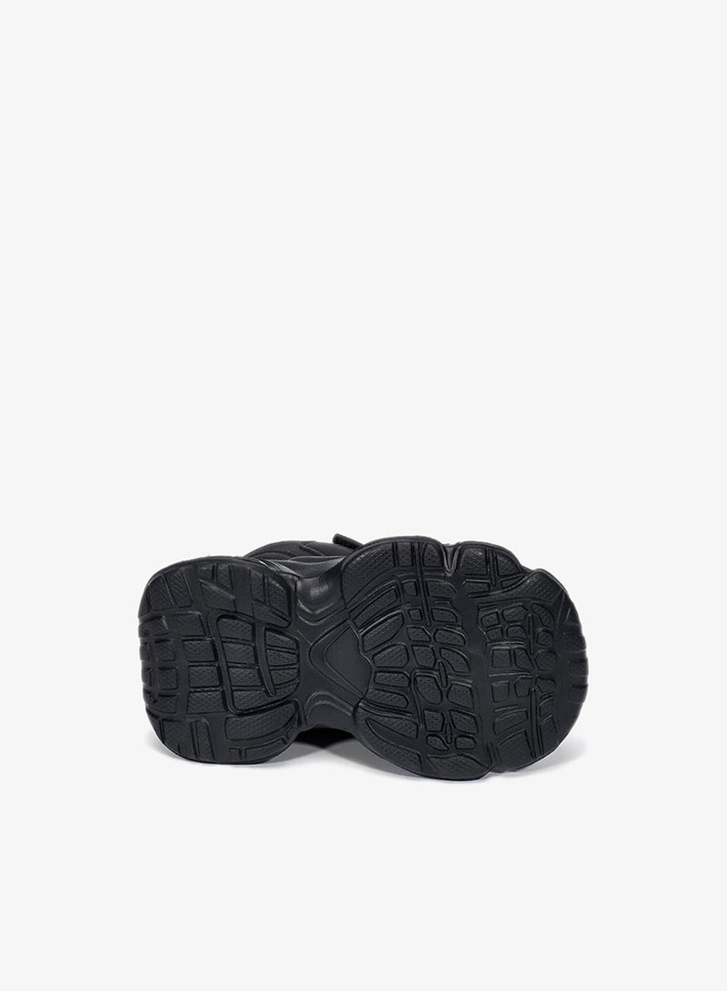 babyqlo Black Sport School Sneakers with Loop Tab - Image 4