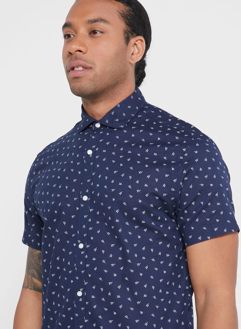 JACK & JONES Slim Fit Printed Shirt