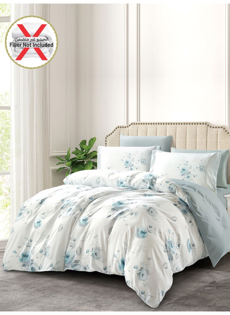 دوناتيلا طقم غطاء لحاف مشجر 6 قطع مقاس مزدوج يناسب سرير 200×200 سم مايكروفايبر ناعم , تصميم راقي و انيق , يناسب جميع الفصول (لا يشمل حشوة اللحاف)  - Image 2