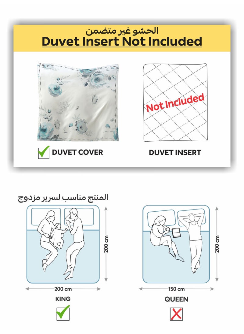 دوناتيلا طقم غطاء لحاف مشجر 6 قطع مقاس مزدوج يناسب سرير 200×200 سم مايكروفايبر ناعم , تصميم راقي و انيق , يناسب جميع الفصول (لا يشمل حشوة اللحاف)  - Image 3
