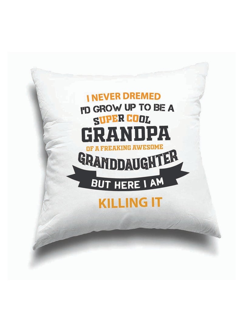 PRINTSHOP4ME Grandpa's Day Special Birthday and Father's Day Throw Pillow 40x40 cm - Perfect Grandfather Gift - Thanksgiving Gift for Grandfather - Grandpa Cushion Cover for Sofa Bed  - Image 1