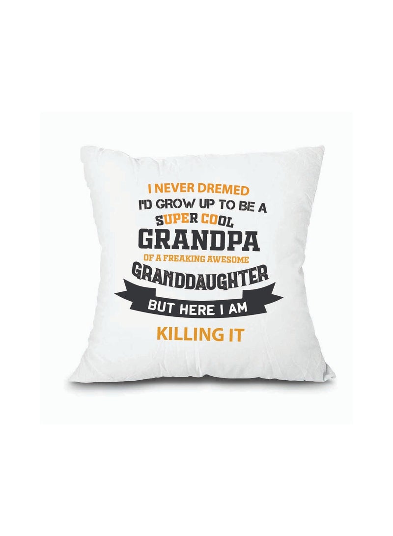 PRINTSHOP4ME Grandpa's Day Special Birthday and Father's Day Throw Pillow 40x40 cm - Perfect Grandfather Gift - Thanksgiving Gift for Grandfather - Grandpa Cushion Cover for Sofa Bed  - Image 2