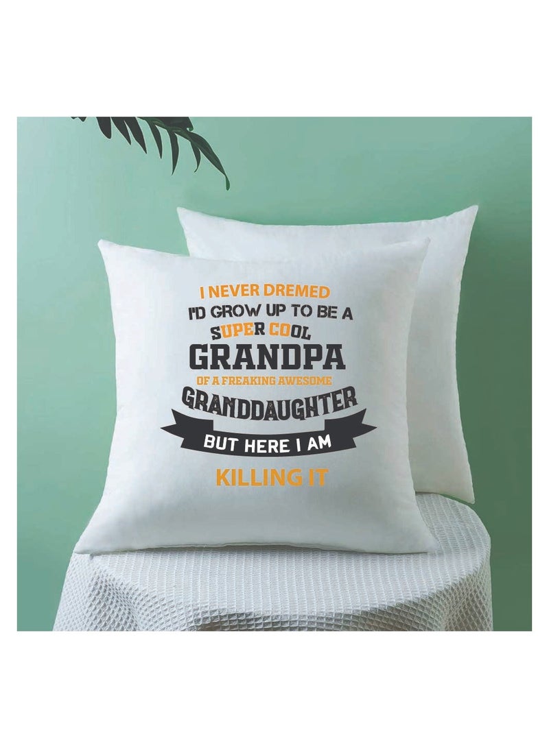 PRINTSHOP4ME Grandpa's Day Special Birthday and Father's Day Throw Pillow 40x40 cm - Perfect Grandfather Gift - Thanksgiving Gift for Grandfather - Grandpa Cushion Cover for Sofa Bed  - Image 4