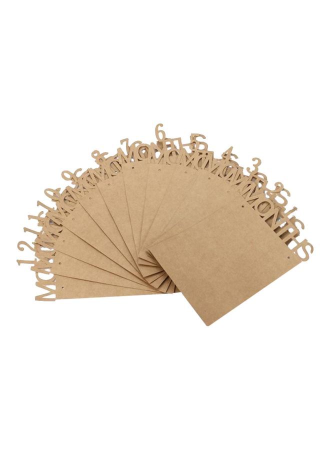 NIBEMINENT 12-Piece Qiangtie Hanging Photo Frames Brown 23x14centimeter  - Image 1
