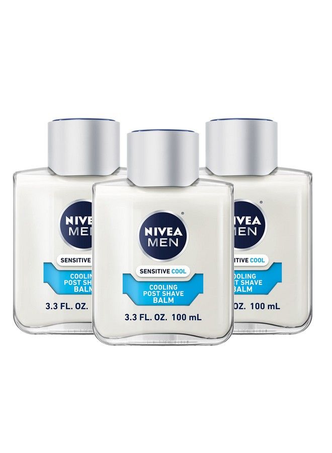 NIVEA MEN Sensitive Cooling Post Shave Balm With Vitamin E Chamomile And Seaweed Extracts 3 Pack Of 3.3 Fl Oz Bottles - Image 2