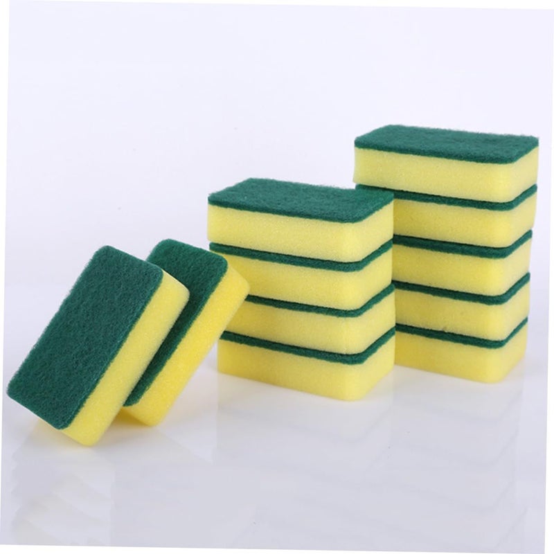 High Density Non Scratch Scouring Pads 12pcs Dishwashing Household Sponge Cleaners - Image 3