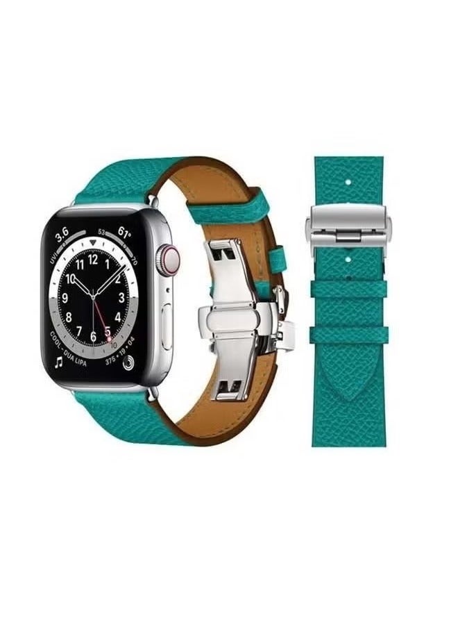 vesus Genuine Leather Replacement Band with Silver Buckle