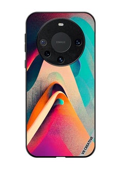 Protective Case Cover For Huawei Mate 60 Pro Abstract Waves Lines Design Multicolour