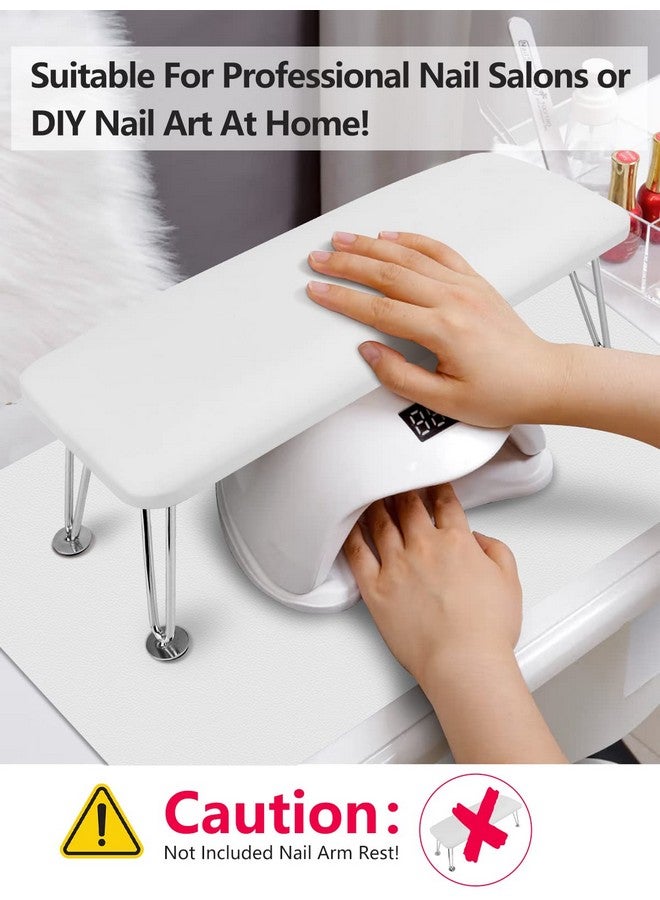 Deciniee (MAT ONLY) Nail Art Table Mat, Nail Arm Rest Pad for Acrylic Nails, Soft Microfiber PU Leather Nail Mat for Table, Foldable Nail Hand Rest Pillow Manicure Pad, Acrylic Nail Desk Mat for Nail Cushion - Image 2