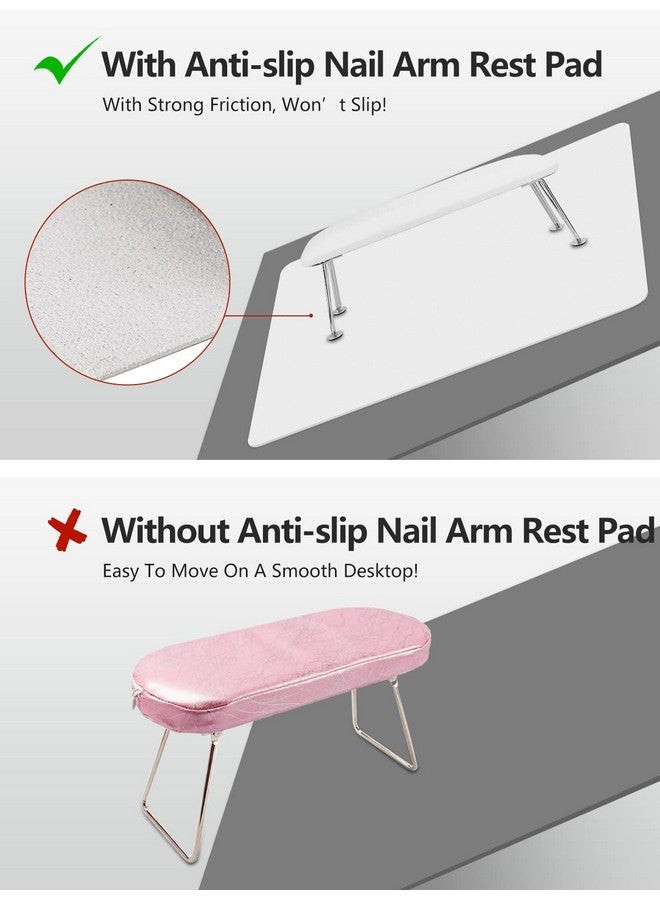 Deciniee (MAT ONLY) Nail Art Table Mat, Nail Arm Rest Pad for Acrylic Nails, Soft Microfiber PU Leather Nail Mat for Table, Foldable Nail Hand Rest Pillow Manicure Pad, Acrylic Nail Desk Mat for Nail Cushion - Image 3