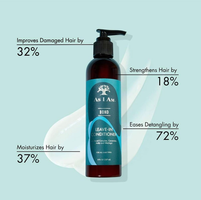 As I Am Bond Conditioner  8 oz  with Moringa Amla & Ceramides  Hair Repair Treatment For Damaged Hair - Image 1