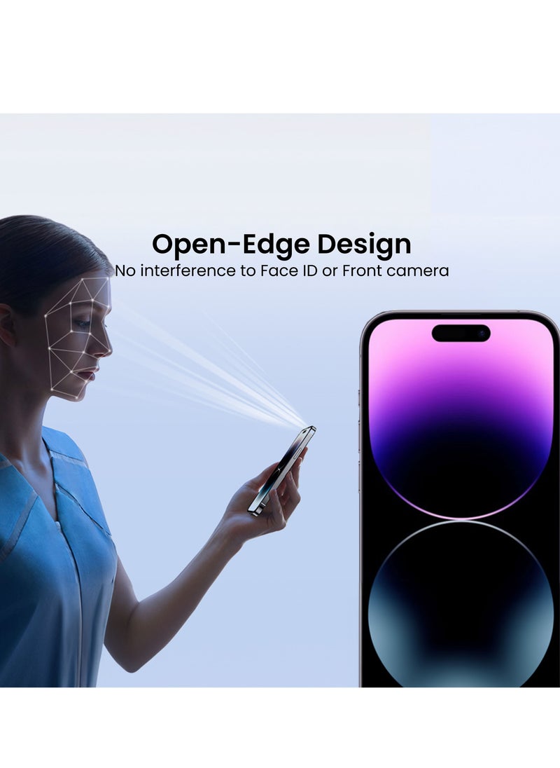Brave - iPhone 14 Pro Premium Clear Screen Protector 6.1 Inch, 9H Tempered Glass Unbreakable with Easy Installation Tray, Bubble Free, Anti-Scratch, Anti-Fingerprint, Full Screen Coverage Clear - Image 1